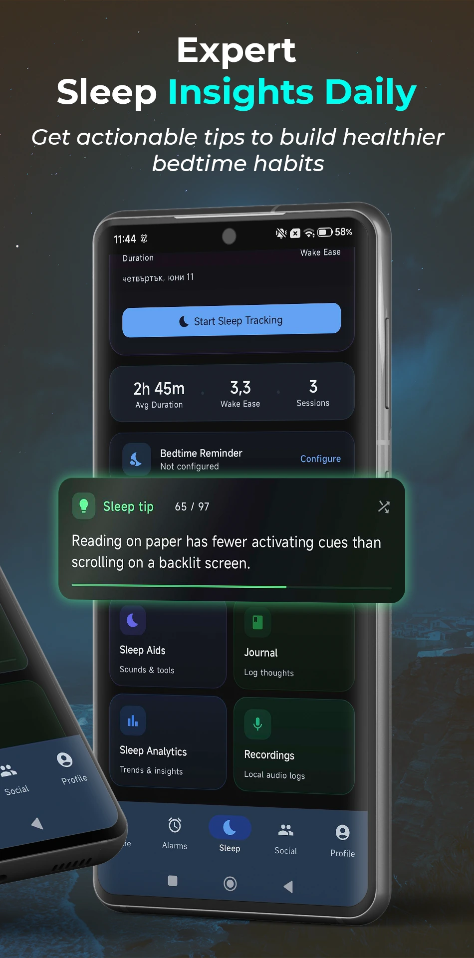 Expert daily sleep insights with actionable tips to build healthier bedtime habits
